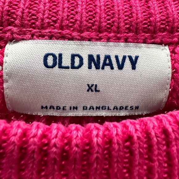 Old Navy Vibrant Pink Thick Heavy Sweater - Size X-Large - Picture 3 of 7